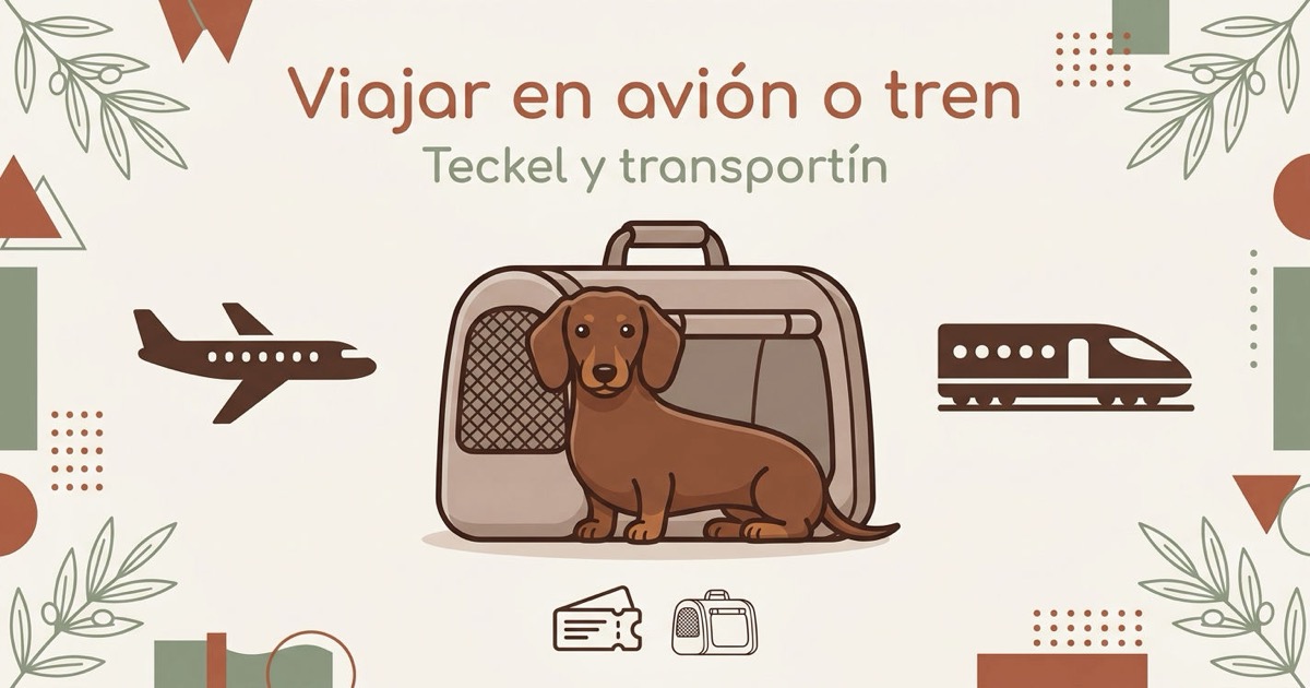 Viajar en avión o tren con Teckel